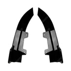 BMW 4 SERIES G22 G23 M SPORT 2020+ REAR BUMPER CORNER SPLITTERS IN GLOSS BLACK