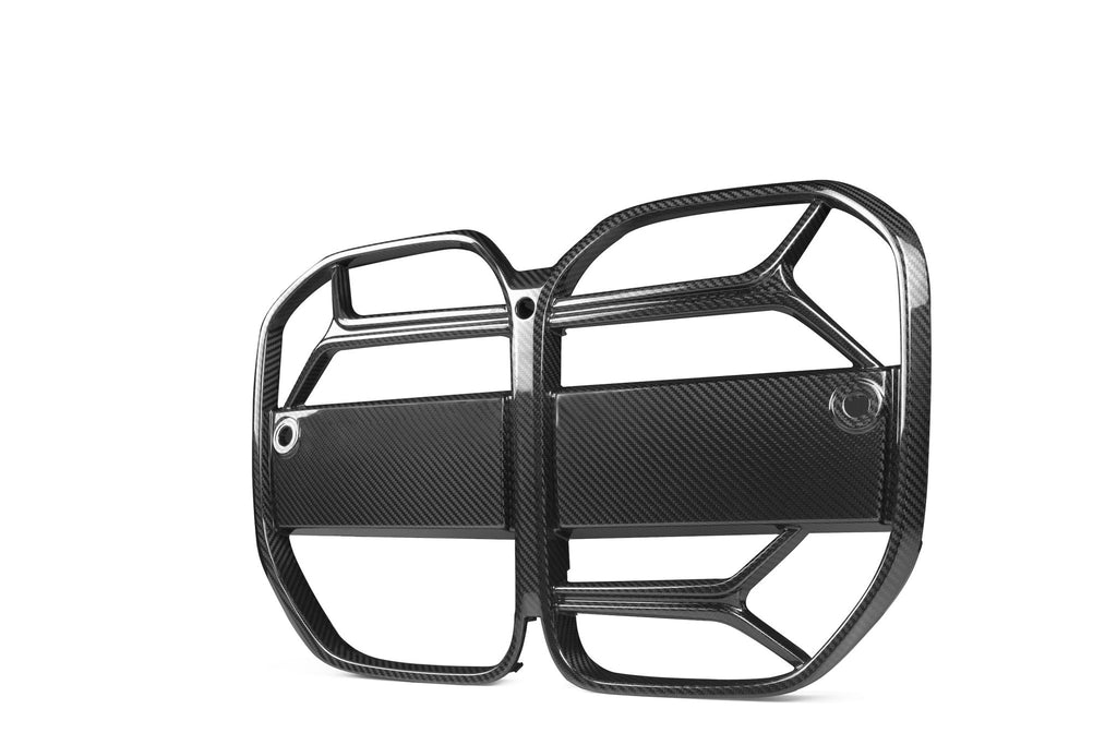 BMW 4 Series G22 G23 Pre-Preg Carbon Fibre CSL Front Kidney Grilles with ACC Fitment by TRE (2021+)