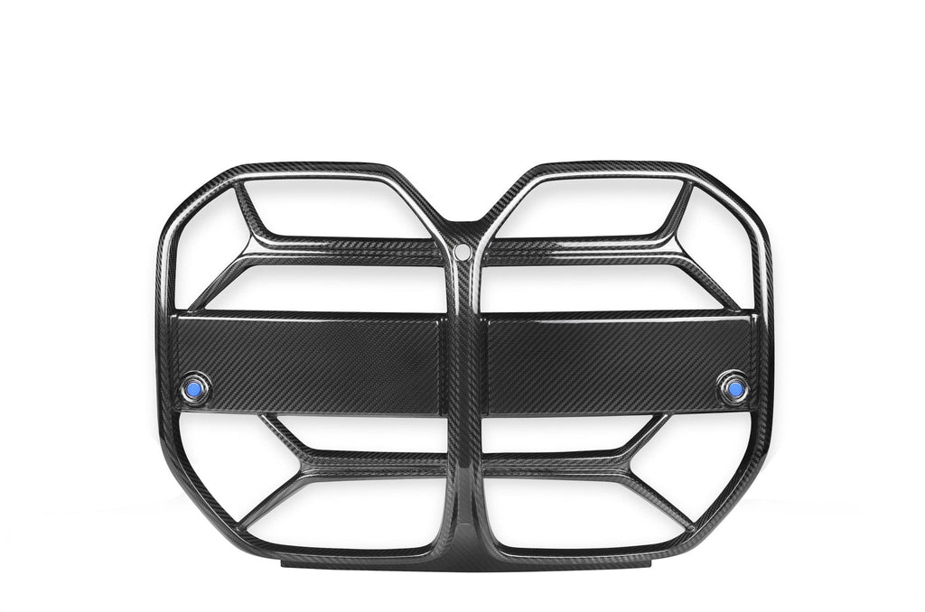 BMW 4 Series G22 G23 Pre-Preg Carbon Fibre CSL Front Kidney Grilles with ACC Fitment by TRE (2021+)