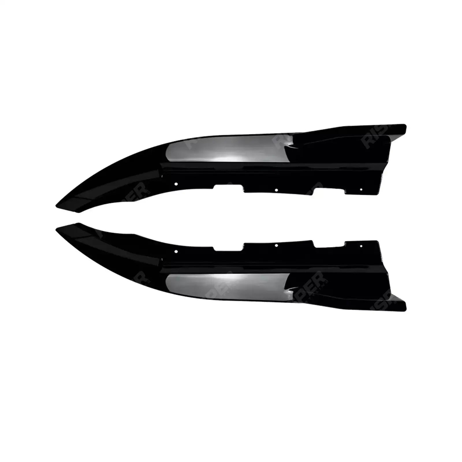 BMW 4 SERIES GRAND COUPE G26 2020+ REAR BUMPER CORNER SPLITTERS IN GLOSS BLACK