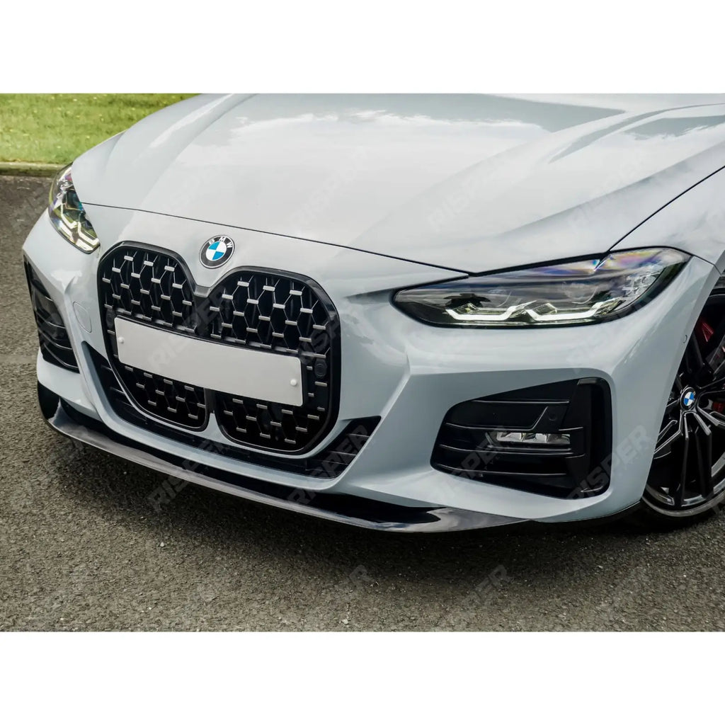 BMW 4 Series M Sport G22 G23 2020+ Front Splitter in Gloss Black