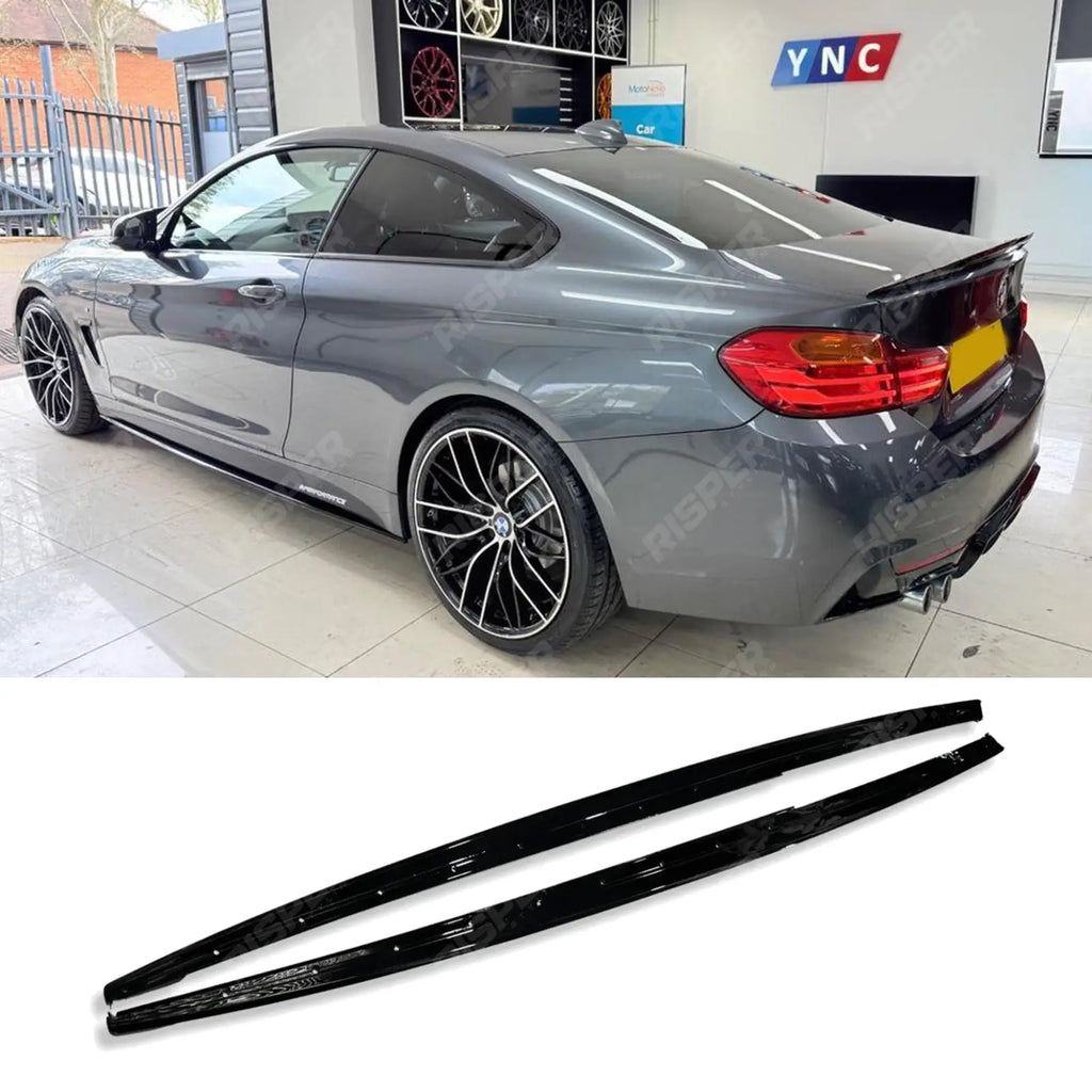 BMW 4 Series M Sport Side Skirt Splitters - F32/F36 - Gloss Black
