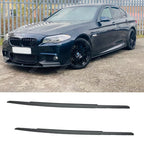 Bmw 5 Series F10 M Sport 2009-2017 Side Skirt Splitters In Matte Black