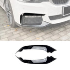 BMW 5 SERIES G30 (PRE LCI) 2017-2020 FRONT BUMPER CORNER SPLITTER IN GLOSS BLACK