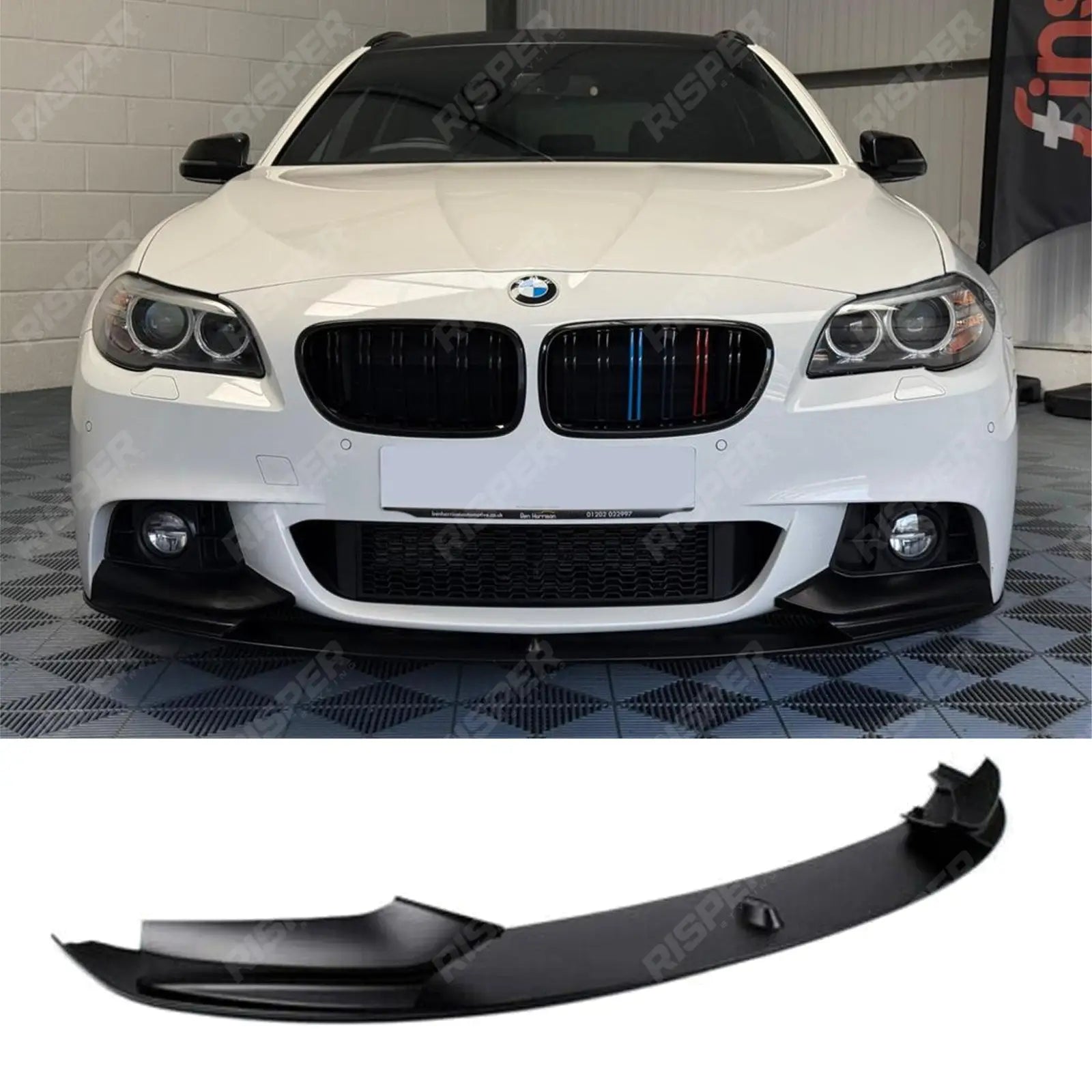 BMW 5 Series M Sport F10 F11 2009-2017 - M Performance Front Splitter in Matte Black