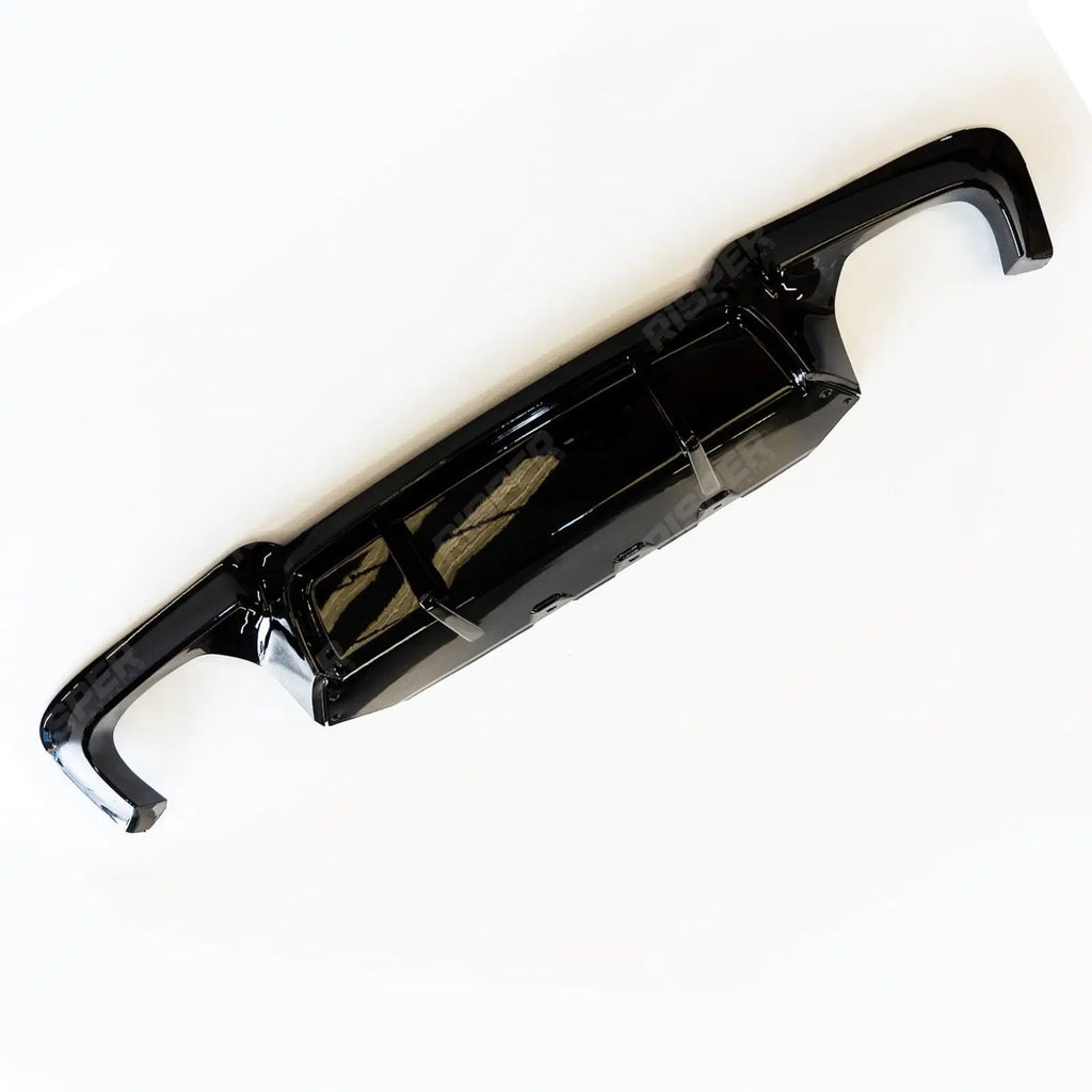 BMW 5 Series M Sport F10 F18 2011-2017 V Style Gloss Black Rear Bumper Diffuser