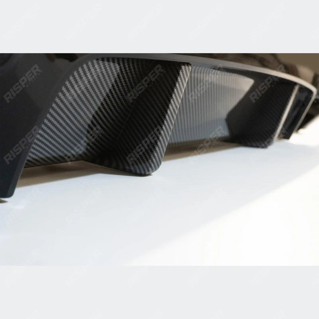 BMW 5 Series M sport F10 F18 2011-2017 V Style Rear Bumper Diffuser in Carbon Look