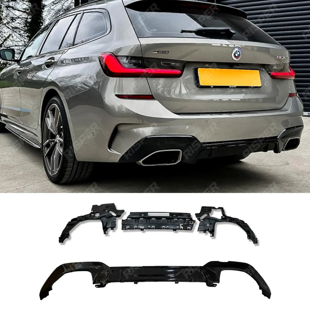 BMW G20 G21 M340i Pre-LCI 2019-2021 Gloss Black M Performance MP Rear Diffuser