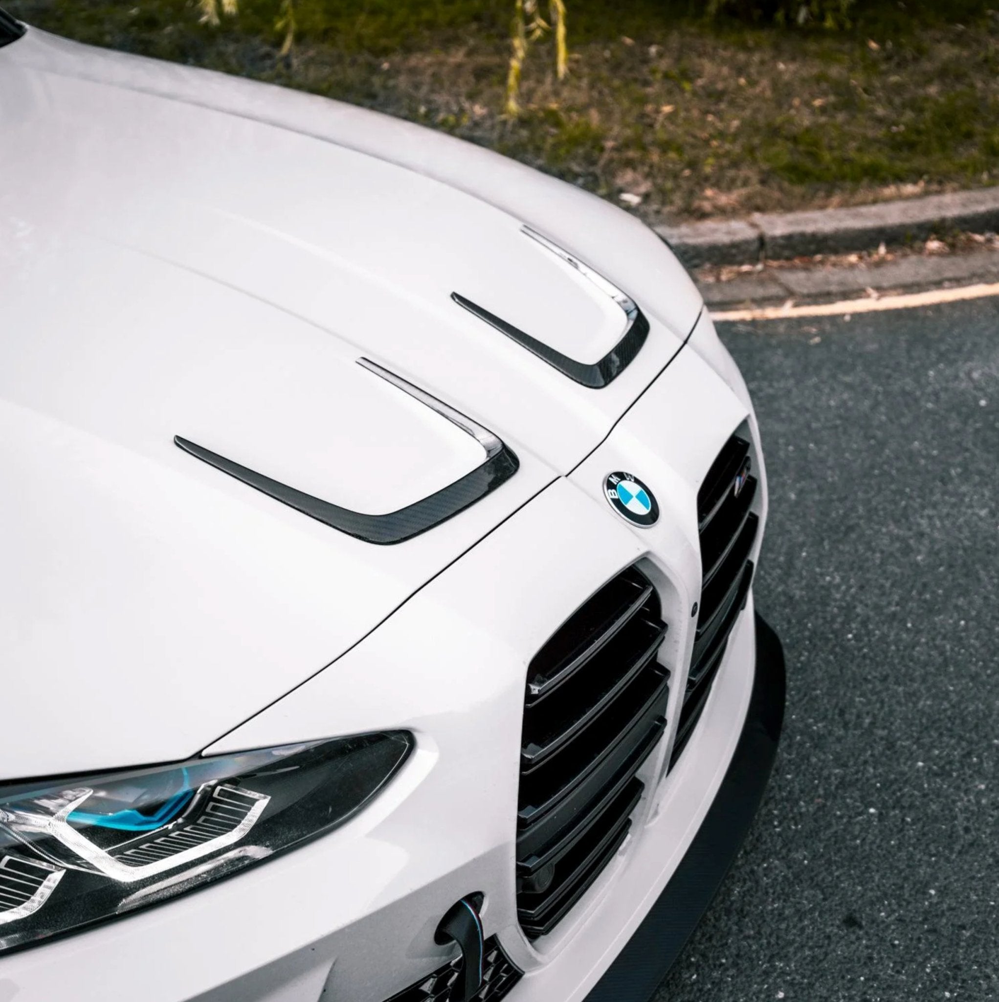 BMW G80 G81 M3 & G82 G83 M4 Pre-Preg Carbon Fibre Hood Vent Trims by TRE (2021+)