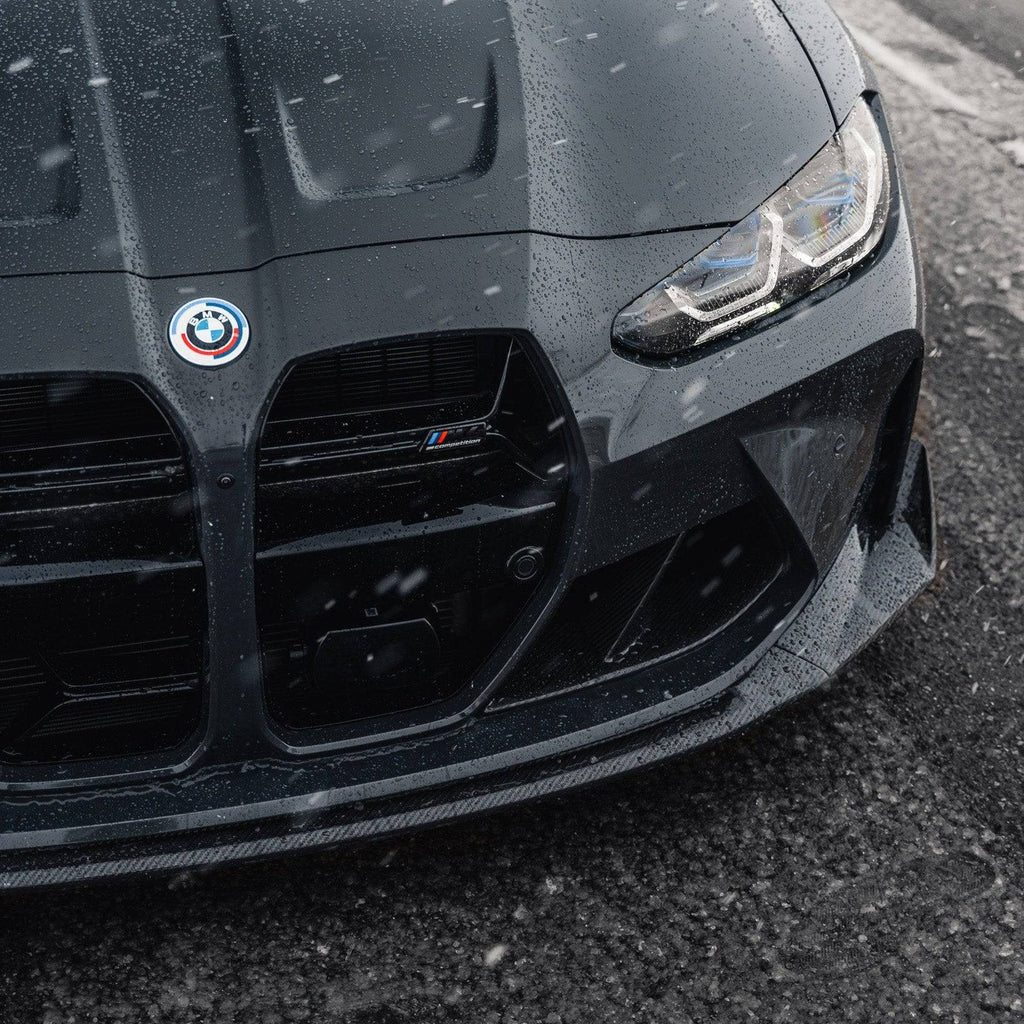 BMW G80 M3 & G82 G83 M4 ABS Plastic Gloss Black CSL Style Front Kidney Grilles with ACC Fitment (2021+)