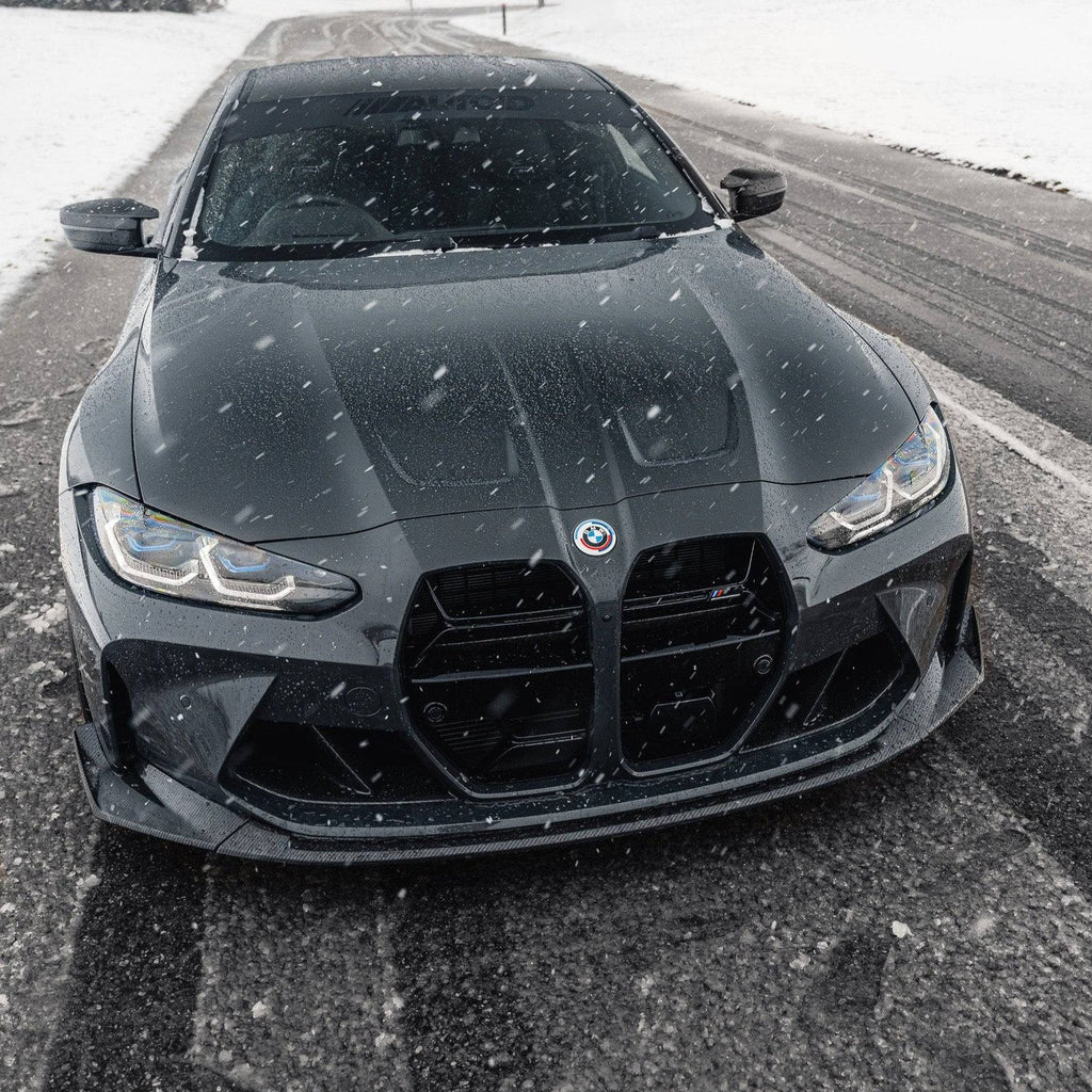 BMW G80 M3 & G82 G83 M4 ABS Plastic Gloss Black CSL Style Front Kidney Grilles with ACC Fitment (2021+)