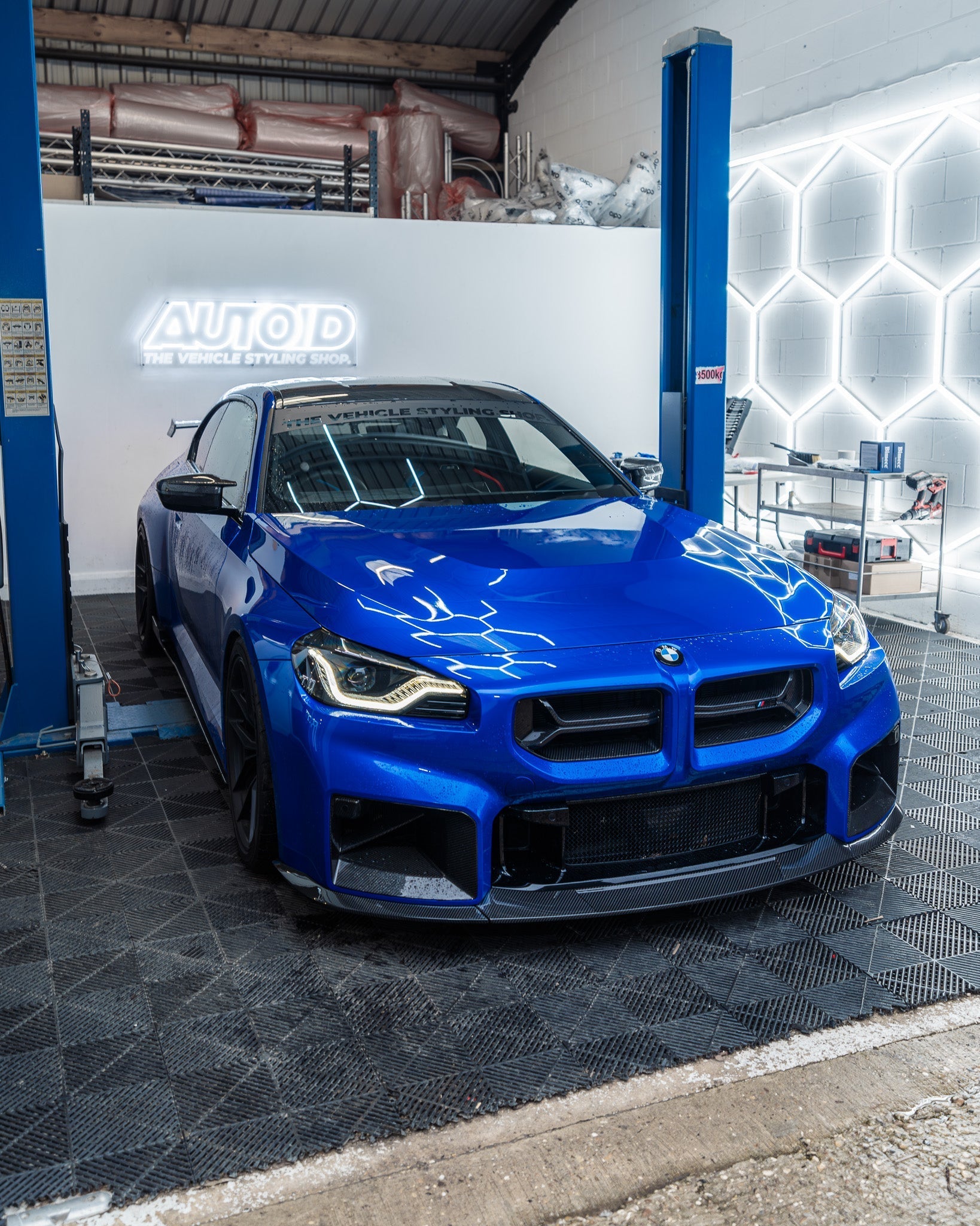 BMW G87 M2 TR87 Carbon Fibre Flat Front Splitter by TRE (2023+)