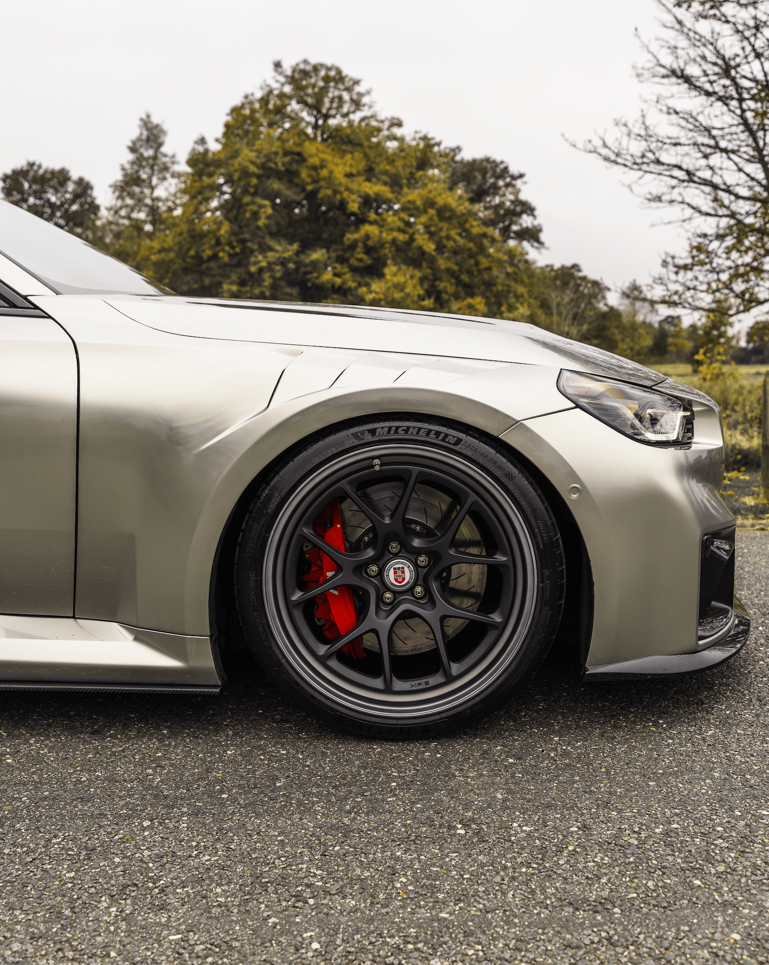 BMW G87 M2 TR87 Carbon Fibre Flat Front Splitter by TRE (2023+)