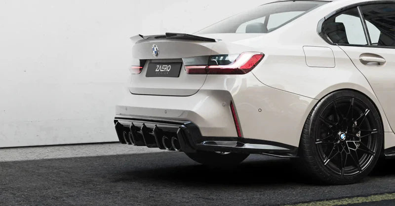 BMW M3 G80 Saloon & 3 Series G20 EVO-S Gloss Black Rear Spoiler Lip by ZAERO (2021+)
