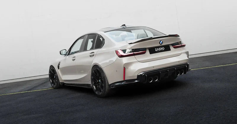 BMW M3 G80 Saloon & 3 Series G20 EVO-S Gloss Black Rear Spoiler Lip by ZAERO (2021+)