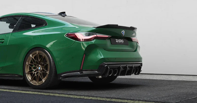 BMW M4 G82 G83 EVO-S Gloss Black Diffuser Extensions by ZAERO (2021+)