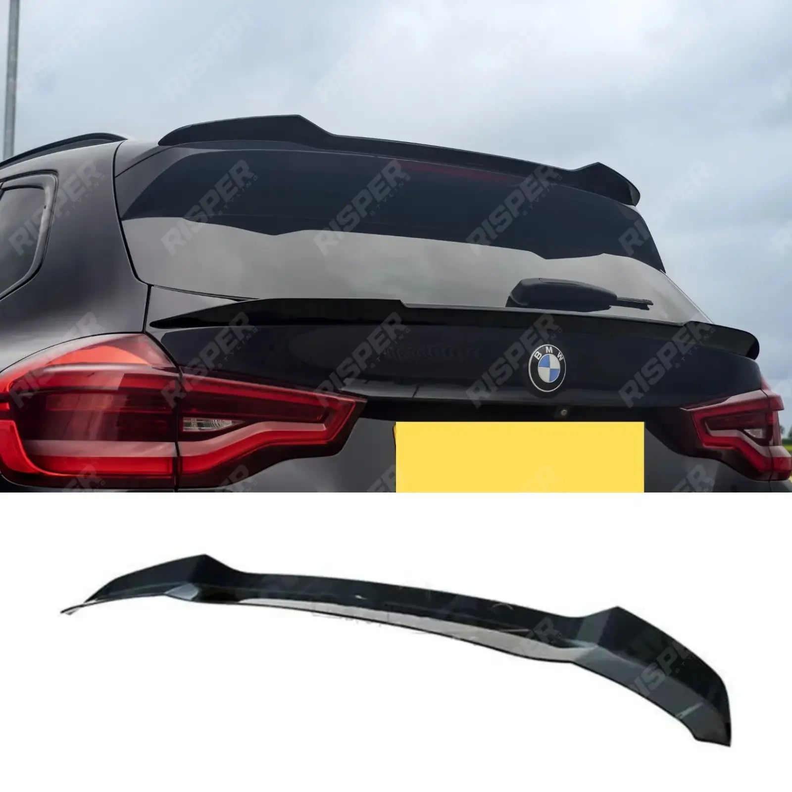 BMW X3 G01 2018-2021 M Sport Rear Spoiler Cap in Gloss Black