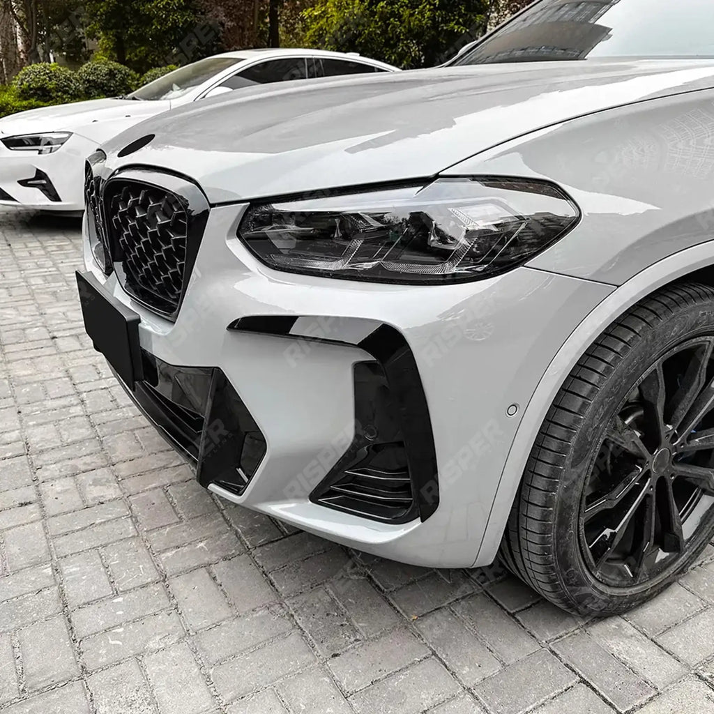 BMW X3 G01 & X4 G02 2020+ M Sport Front Canards In Gloss Black