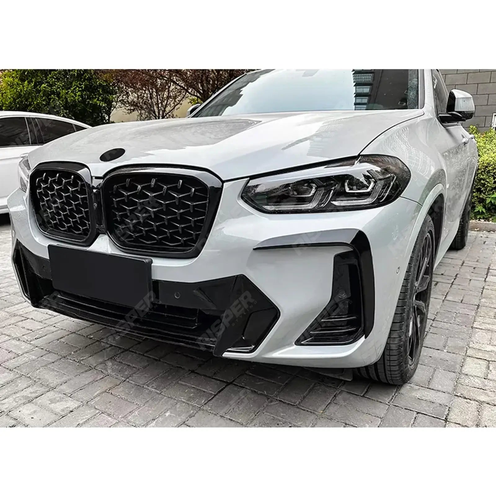 BMW X3 G01 & X4 G02 2020+ M Sport Front Canards In Gloss Black
