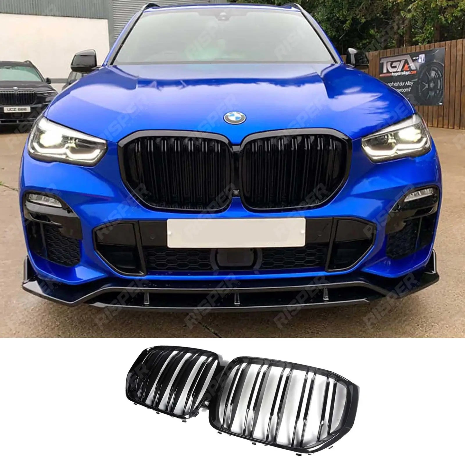 BMW X5 G05 2018-2022 X5M LOOK - Dual Slat Grille - Gloss Black