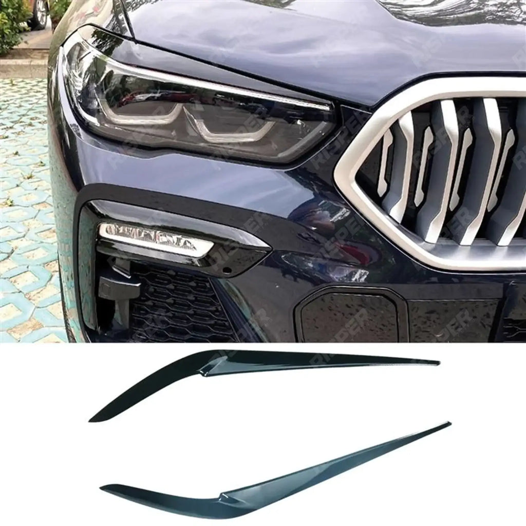 BMW X5 G05 2019-2023 (PRE LCI) Headlight Brows In Gloss Black
