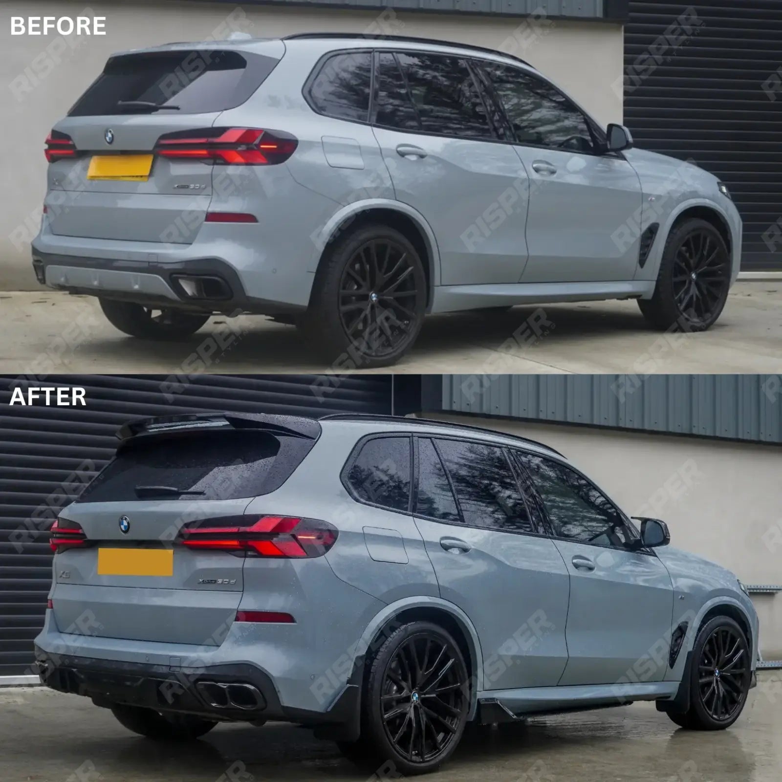 BMW X5 G05 LCI M Sport 2023+ Rear Diffuser In Gloss Black