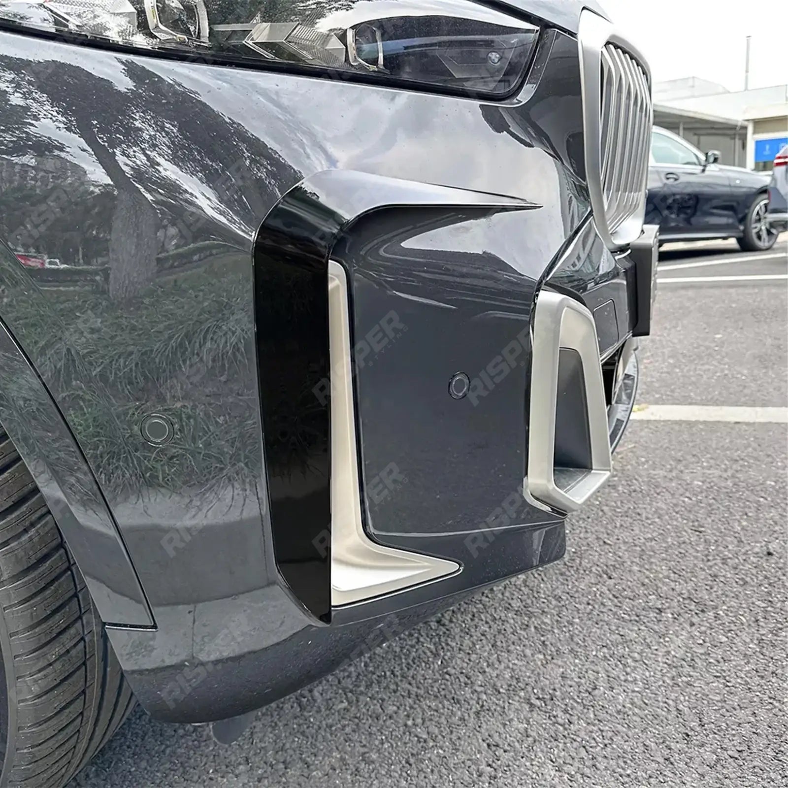 BMW X5 G05 (LCI) Non M Sport 2023+ Front Bumper Canards In Gloss Black