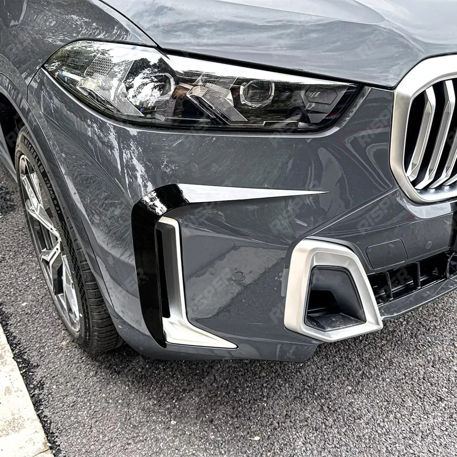 BMW X5 G05 (LCI) Non M Sport 2023+ Front Bumper Canards In Gloss Black