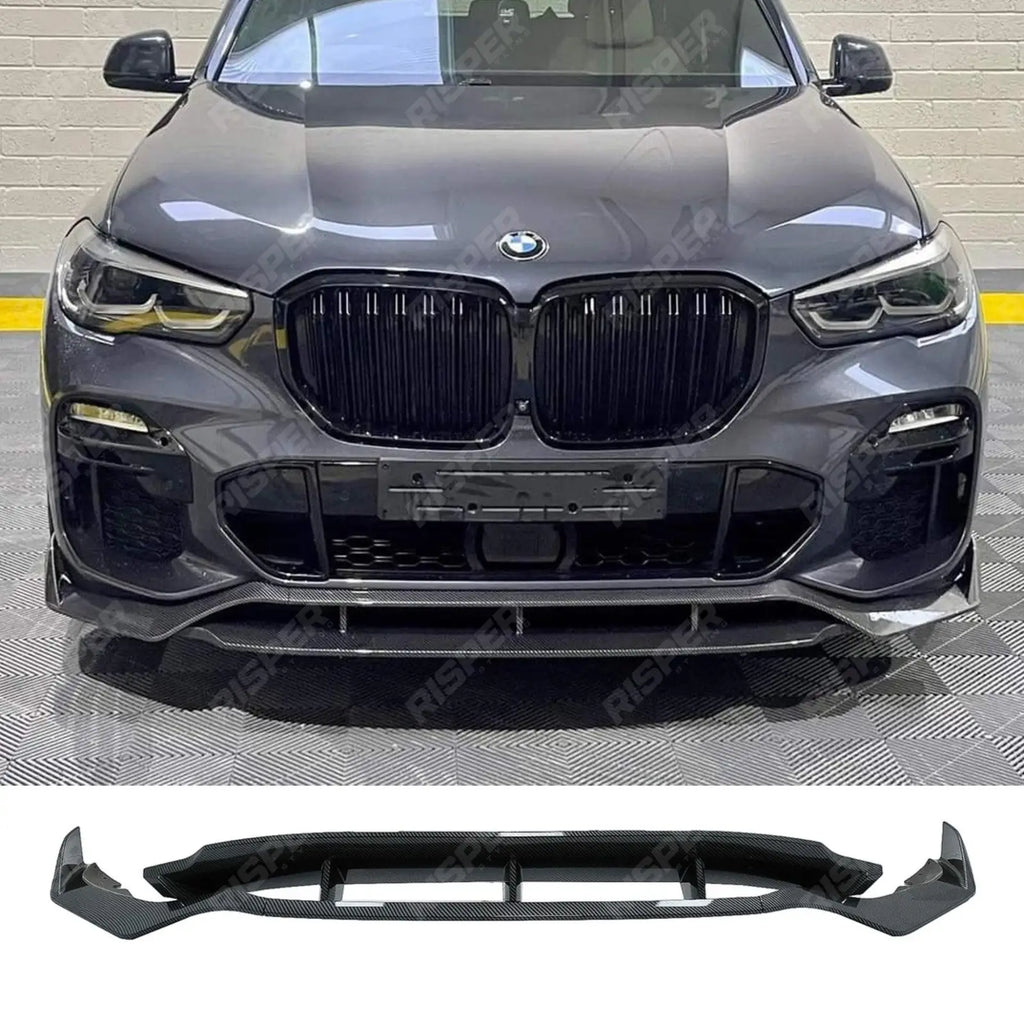 BMW X5 G05 M Sport 2018-2022 - Black Knight Front Splitter in Carbon Look