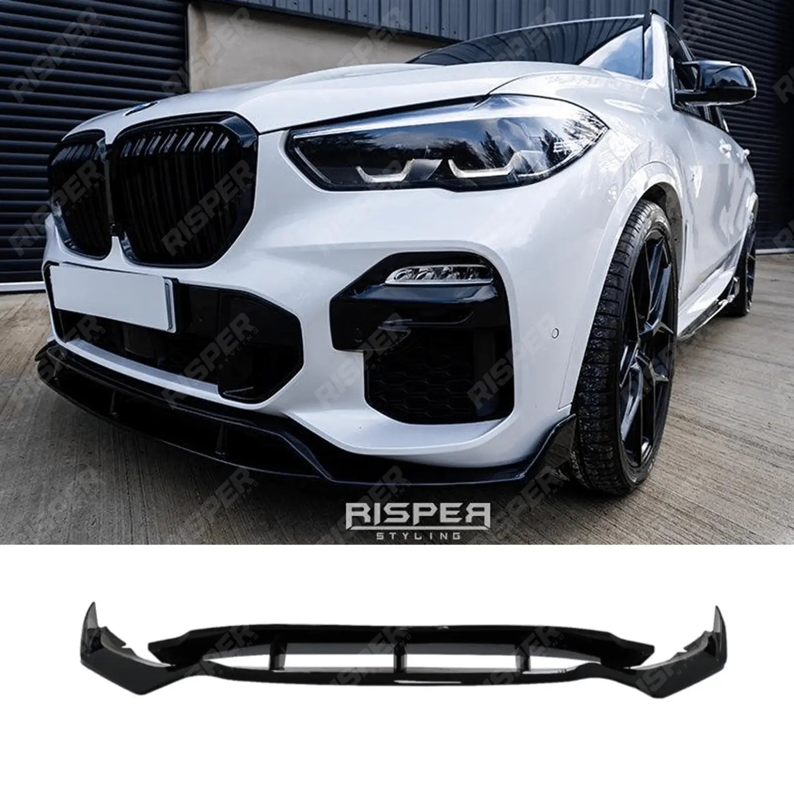 BMW X5 G05 M Sport 2018-2022 - Black Knight Front Splitter in Gloss Black