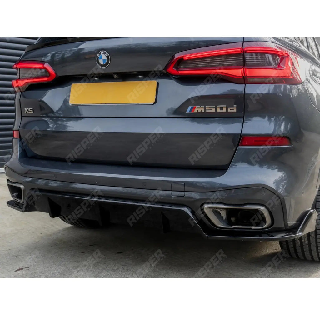 BMW X5 G05 M Sport 2018-2022 - Black Knight Rear Diffuser in Gloss Black