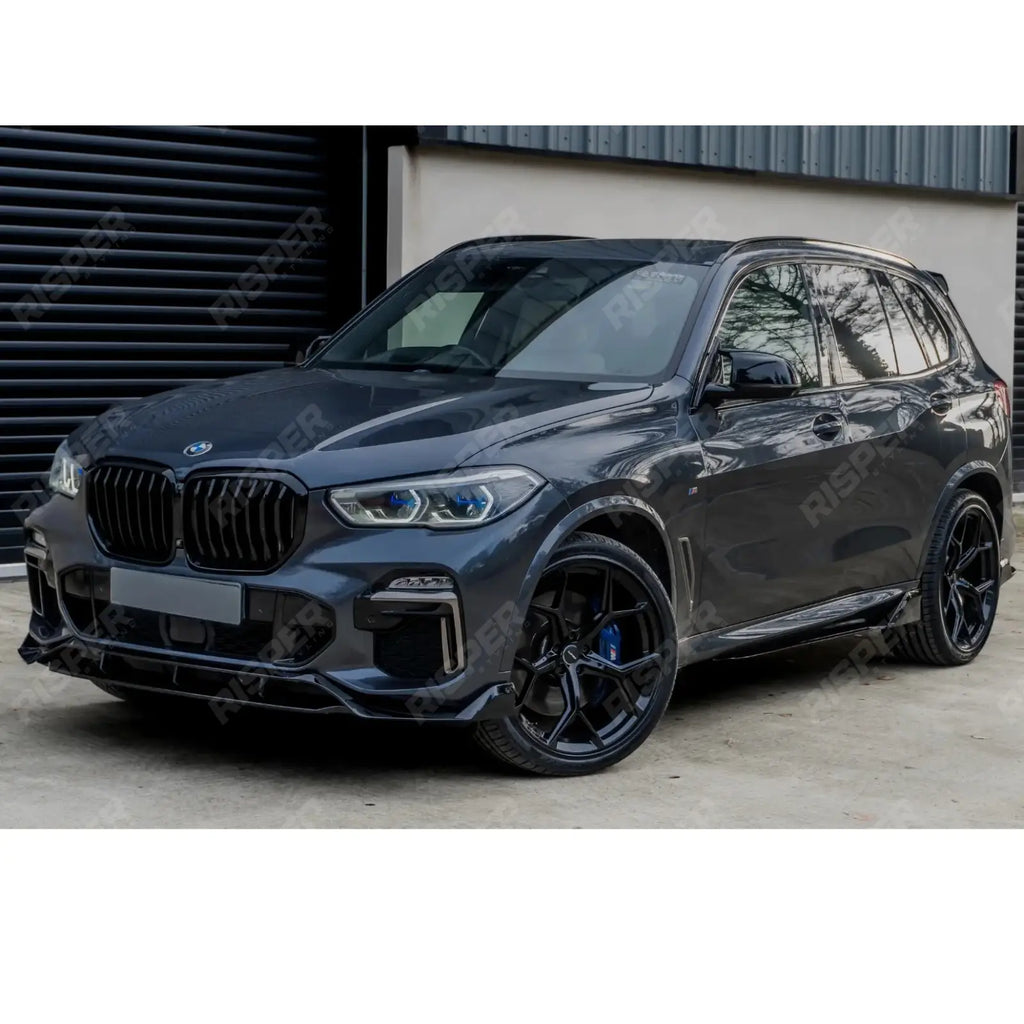 BMW X5 G05 M Sport 2018+ - Black Knight Side Skirt Splitters in Gloss Black