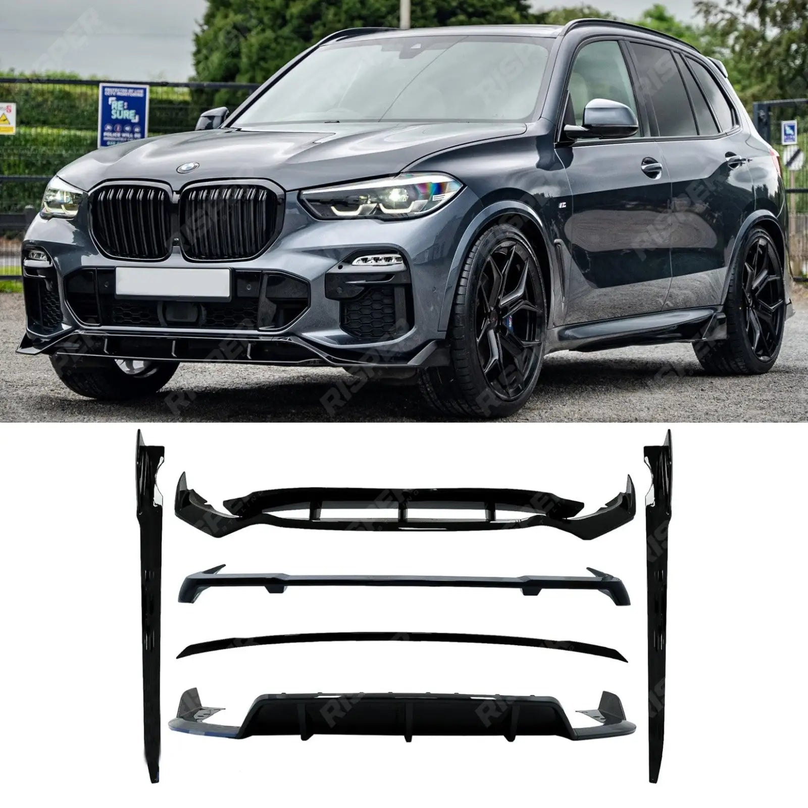 BMW X5 M Sport 2018-2022 G05 Gloss Black Knight Aero Body Kit M Sport