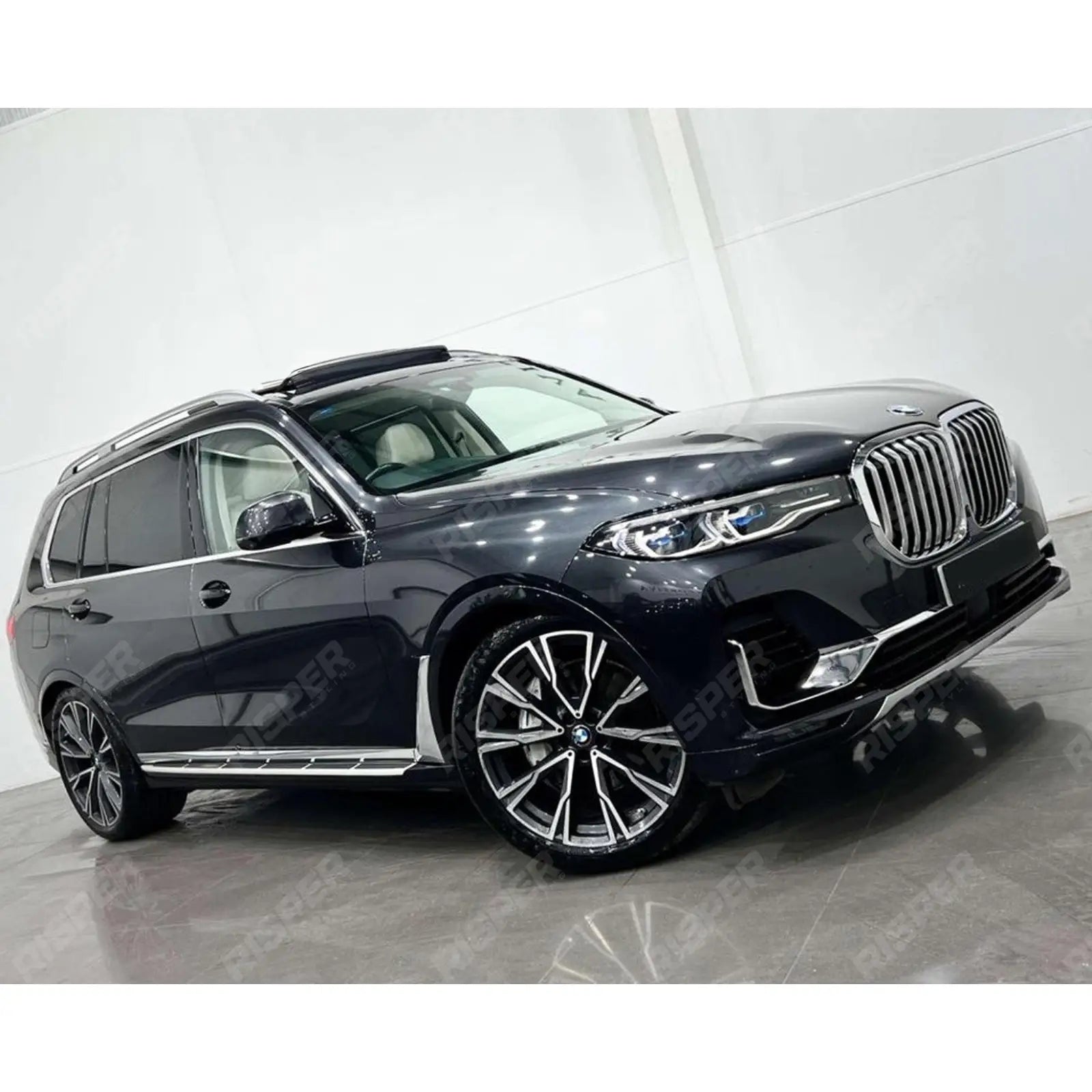 BMW X7 G07 2018 on Side Steps - Silver & Black