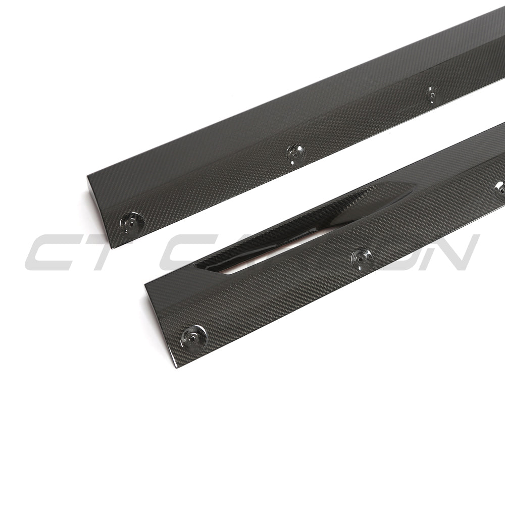 BMW G90 M5 & G99 M5 TOURING 2024+ CARBON FIBRE SIDE SKIRTS - V1 - CT DESIGN