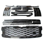 Body Kit Trim Set Grille And Trims In Black For Range Rover Vogue 2018 On - L405