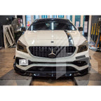 Brabus Style 3 Piece Front Splitter Lip In Gloss Black For Mercedes CLA W117 2013-2019