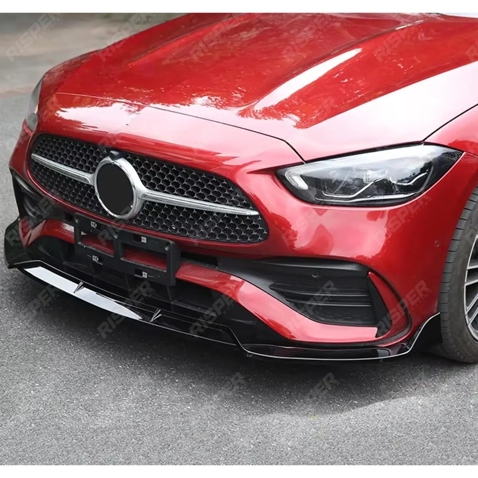 Brabus Style Front Splitter Lip In Gloss Black For Mercedes C-Class W206 2022+