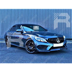 C63S Brabus Style' Front Splitter Lip In Gloss Black For Mercedes C-Class W205 2015-2018