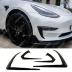 CANARD ACCENTS IN GLOSS BLACK For TESLA MODEL 3 2018 ON