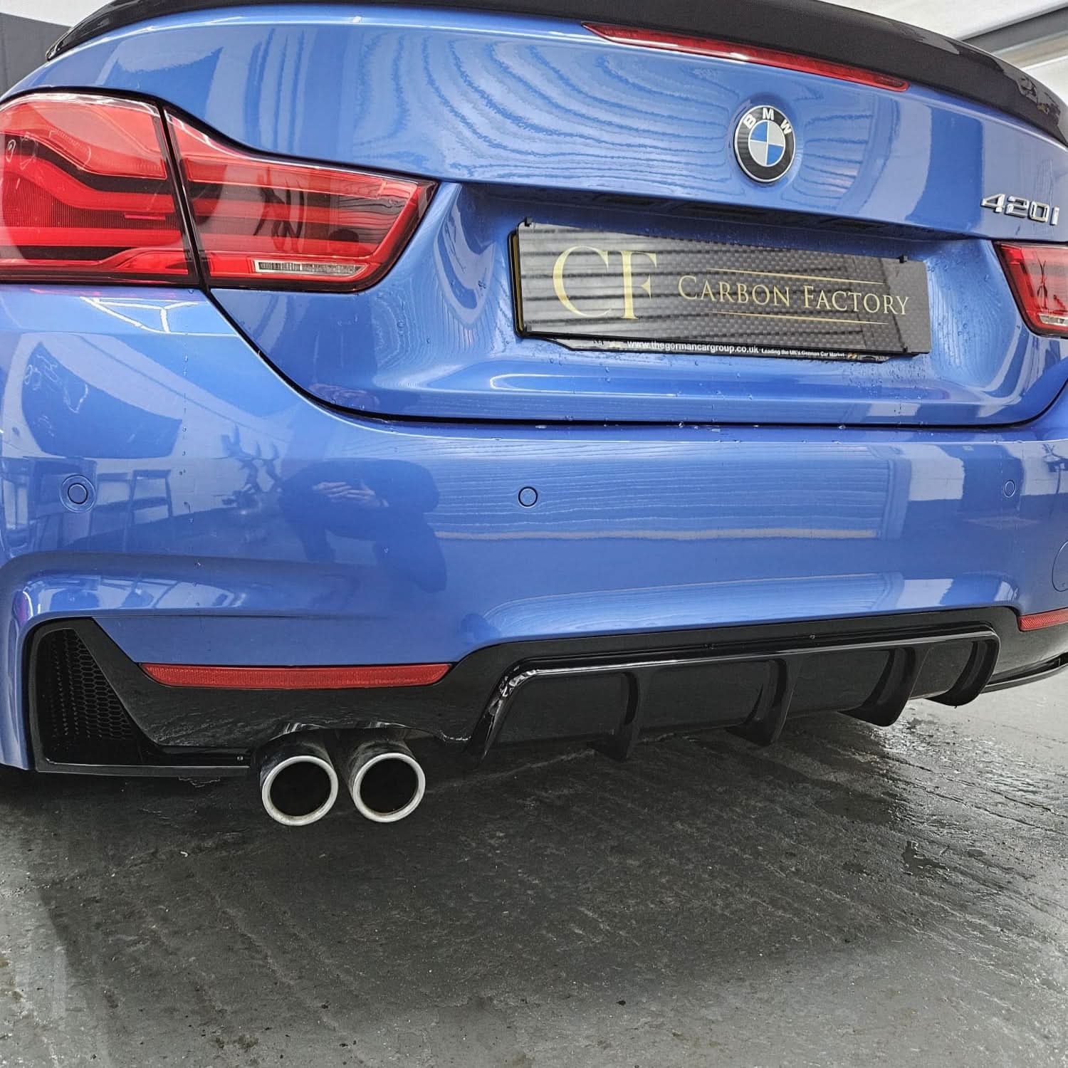 On-Site fitting - Gloss Black Diffuser (no exhaust / bumper on)