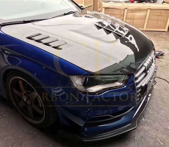 RS Style Carbon Fibre Bonnet for Audi A3 S3 RS3 13-19