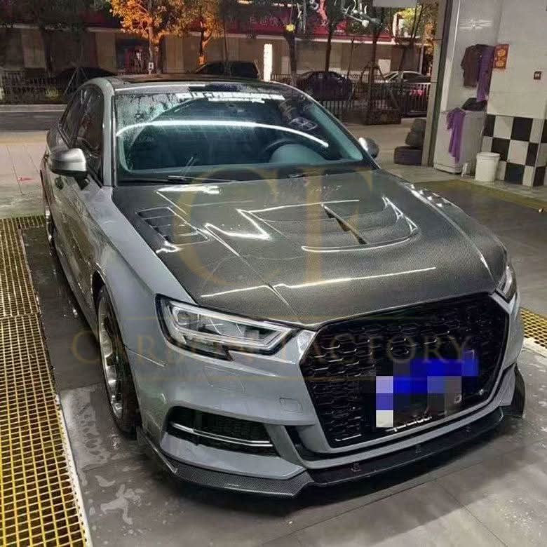 RS Style Carbon Fibre Bonnet for Audi A3 S3 RS3 13-19