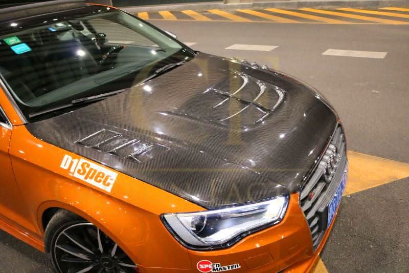 RS Style Carbon Fibre Bonnet for Audi A3 S3 RS3 13-19