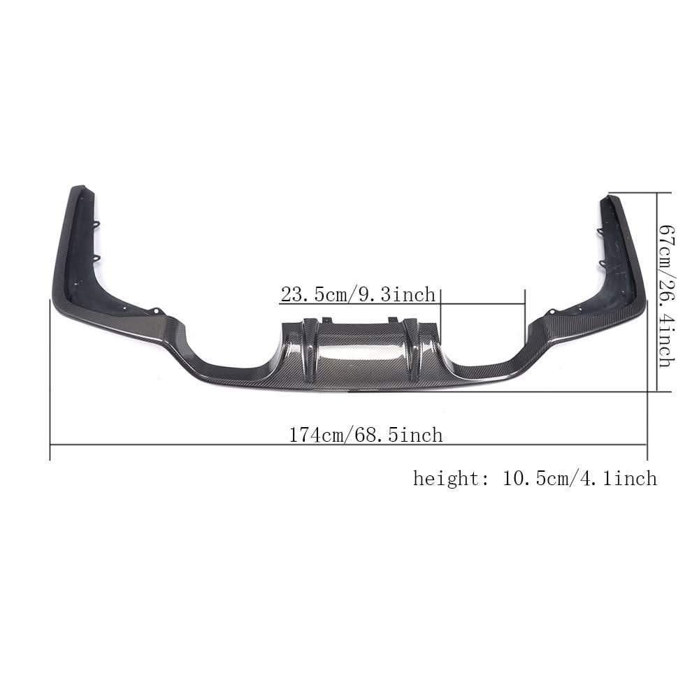 3D Style Carbon Fibre Rear Diffuser for BMW F80 M3 F82 F83 M4 14-20