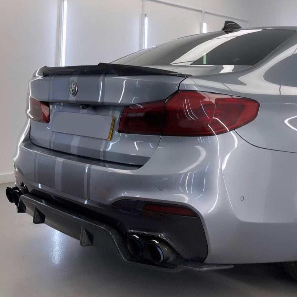 3D Style Carbon Fibre Rear Diffuser for BMW G30 G31 5 Series M Sport 17-23