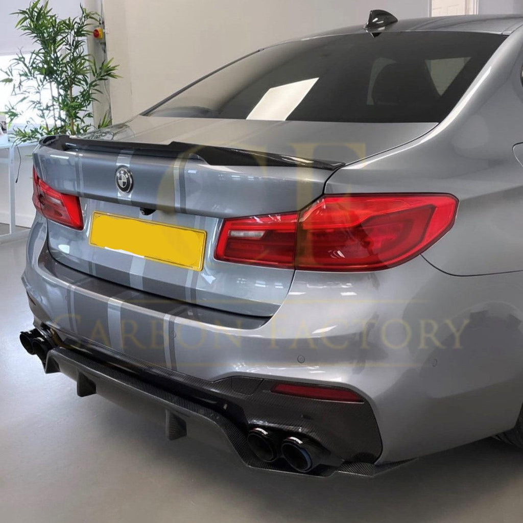3D Style Carbon Fibre Rear Diffuser for BMW G30 G31 5 Series M Sport 17-23