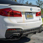 3D Style Carbon Fibre Rear Diffuser for BMW G30 G31 5 Series M Sport 17-23