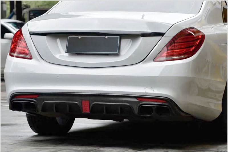 Brabus Style Carbon Fibre Rear Diffuser for Mercedes Benz W222 S Class Saloon 14-17