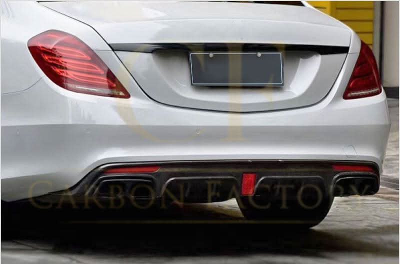 Brabus Style Carbon Fibre Rear Diffuser for Mercedes Benz W222 S Class Saloon 14-17